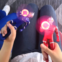 Mini Small Fan Flash Superman Fan Handheld Superman Electric Fan Holds Autman Manual Luminous Fan