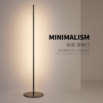 Nordic minimalist living room floor lamp Creative personality Bedroom bedside atmosphere lamp led vertical light luxury ins wind and ground lamp