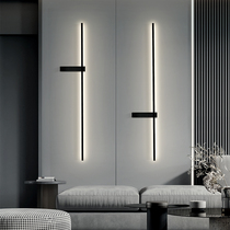 Minimalist long strip wall lamp bedroom bedside lamp modern minimalist designer living room TV background line wall lamps