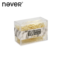 never marble pattern series golden paper clip lock pin pin clip clip U-shaped needle clip