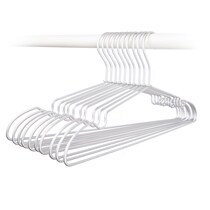 No print with space aluminum seamless hangers simple and lightweight household metal trouser rack 10