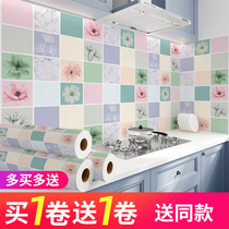  Kitchen oil-proof sticker cabinet stove countertop thickened aluminum foil paper fireproof high temperature resistant wallpaper waterproof and mildew wallpaper self-adhesive
