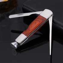 RACHING tobacco multi-function mahogany cigarette knife Pipe cleaning tool Smoke ribbon pressure rod needle cleaning supplies