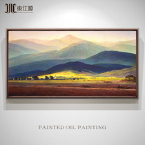 Hand-painted giant mountain oil painting living room decorative painting landscape painting European painting living room American hanging painting mural painting mural Dafen Village