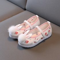 New childrens Hanfu shoes girls embroidered shoes ancient Chinese style childrens shoes cloth shoes baby shoes shoes