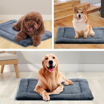 Dog mat autumn and winter thick urine-proof dog cage pad for sleeping warm sleeping mat removable pet mat blanket