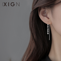 XIGN Leaf Ear Thread Pure Silver Sen Teardrop Woman 2021 New wave ear Earrings Earrings Earrings Earrings 2022