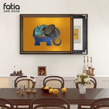 象 絵 壁画 (フラワーエレファント90x120cm タッチドピクチャー