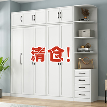 Wardrobe household bedroom economical overall combination storage cabinet European-style solid wood five-door childrens wardrobe assembly