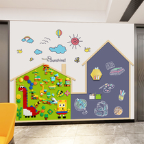 Childrens House Cartoon Creative Decoration Collage Toy Building Blocks Wall Magnetic Blackboard Graffiti Household Wall Stickup Puzzle Environmental Protection