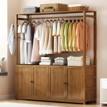 Simple wardrobe Household bedroom hanging wardrobe Modern simple rental room with dormitory storage artifact Economical solid wood