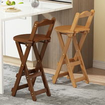 Folding chair Household kitchen high stool Modern minimalist bar restaurant bar chair Portable outdoor Maza stool