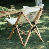 FG dream garden solid wood folding chair portable canvas leisure chair outdoor camping picnic fishing sketch folding stool