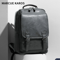 MK Leather Shoulder Bag Men Business 2022 New Fashion Computer Travel Pack Mass Backpack Student Bag