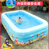 Home children inflatable swimming pool Children indoor family paddling pool thickened super large baby baby folding bucket
