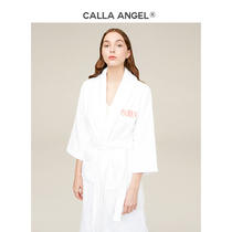 CallaAngel fashion bathrobe cotton thickened absorbent towel couple bathing bathrobe men and women soft extended length