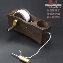 Old-fashioned woodworking ink bucket line site pay-off special bullet line artifact drawing line scribing machine wooden bucket tool new decoration