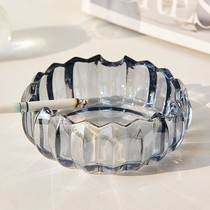 Glass ashtray home living room light luxury creative personality trend minimalist modern minimalist Crystal ins Wind ashtray