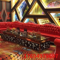 Luminous against the wall retro ktv sofa restaurant song and dance hall cafe coffee table hotel club modern Western Restaurant L type