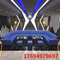 Western restaurant song and dance hall fabric ktv sofa theater light luxury nightclub U-shaped luminous wall bar singing room