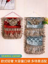European-style fabric hanging bag sundries storage bag wardrobe hanging storage bag hanging door rear hanging pocket delivery hook