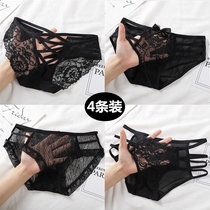 Womens underwear sex regret lace summer womens seamless lace transparent low waist hollow hollow female breifs cotton stall breathable ice cool