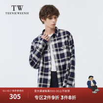 TeenieWeenie Bear Mens Fall 2021 New Long Sleeve Plaid Shirt Top Cardigan Coat Tide