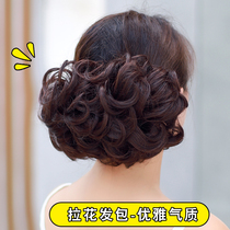 Cheongsam hair bag wig bun shape ball cheongsam with wig performance flower head