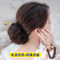 Thickened Caterpillar hair wig artifact winding ball head wig female natural flower bract puffy lazy lazy
