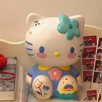 Hello Kitty Harajuku painted plaster doll white blank cartoon diy handmade material bag coloring mold