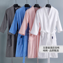 Hotel bathrobe men and womens bathrobe winter thick cotton towel robe couple long cotton water absorption quick drying