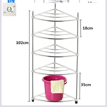 Stainless steel washbasin shelf Multi-layer tripod Kitchen bathroom corner floor-to-ceiling corner shelf Basin rack