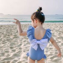 ins baby girl child childrens swimsuit 2021 New 1 a 3 year old foreign gas conjoined Korea 2 swimsuit