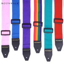 MOONWALK P-1 Color Series College Wind Electric Acoustic Guitar Bass Strap Simple Style Guitar Strap