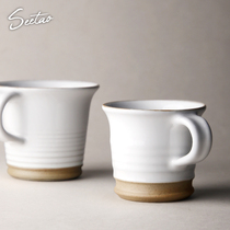 Nordic ins ceramic coffee cup Coarse ceramic handmade mug Breakfast milk cup Teacup Couple cup Household