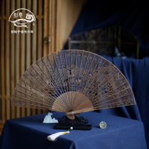 Suzhou Ruyi Sandalwood Fan Folding Fan Gift Fan Upscale Fan Sandalwood Fan Hollowed-out Fan Ancient Wind Suo Fan