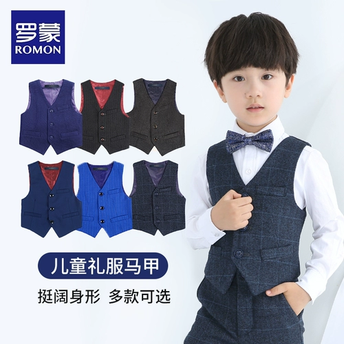 Детский жилет для мальчиков, костюм, платье девочки цветочницы, пианино, наряд для музыкальных выступлений