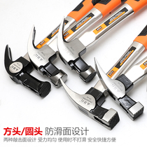 Wooden well square sheep horn hammer Woodworking hammer Right angle nail hammer Square head hammer Household tools hammer Electrician size hammer