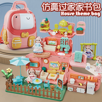 Childrens shallow boy Barbie exquisite doll simulation oversized dream mansion princess castle girl toy gift