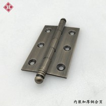 Brass hinge pure copper cascing mini Mini small hinge jewelry box cabinet closet door folding leaf