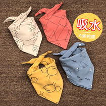 Baby pure cotton triangular water towel newborn baby waterproof and anti-spitting milk surrounding mouth children soft absorbent saliva pocket