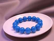 Pure natural raw ore high porcelain blue fine turquoise bracelet bracelet high porcelain high color jelly jade material with certificate