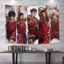Slam dunk background cloth ins Wind hanging cloth Japanese animation basketball Wall cloth bedroom dormitory decoration room Net Red