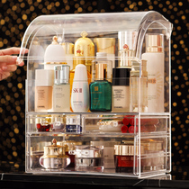 Net red dustproof cosmetics storage box desktop transparent acrylic shelf skin care products storage lipstick jewelry box