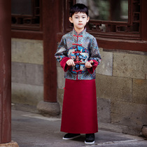 Childrens Tang suit Hanfu ancient costume boy boys birthday dragon robe summer new Chinese style son suit costume