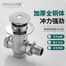All copper foot squatting toilet flush valve urinal foot stool Flushing delay valve squat toilet concealed flush valve