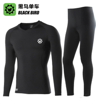 blackbird (blackbird) custom fleece thermal riding underwear set moisture absorption breathable perspiration stretch