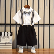 Childrens small suit boys English style suit baby baby flower girl dress summer June 1 host costume