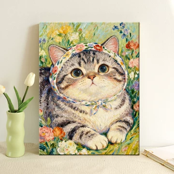 油彩画　猫 数字油画猫猫-数字油画猫猫促销价格、数字油画猫猫品牌- 淘宝