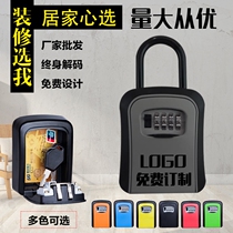 Decoration password key box cat eye fixed password box homestay wall-mounted password key box free of mounting hook type